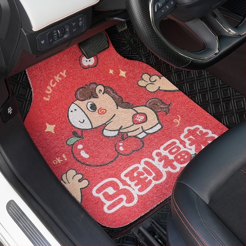 Универсална автомобилна подова стелка за водача, Silk Circle, с печат на лого, марка Blue Rain, персонализиране по заявка