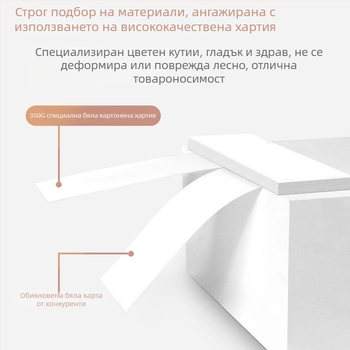 Персонализирана кутия за опаковка с прозорец за магнит за хладилник, с кука – PVC прозорец, 350 g хартия, печат на лого (офсет, сито, релеф, UV)
