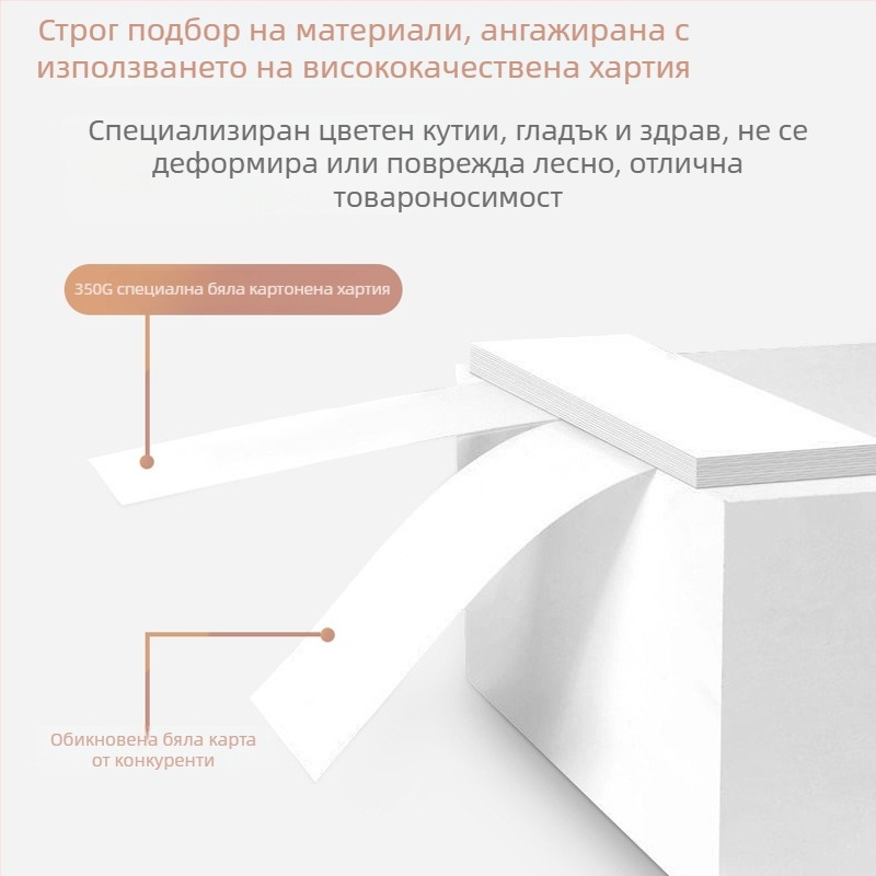 Персонализирана кутия за опаковка с прозорец за магнит за хладилник, с кука – PVC прозорец, 350 g хартия, печат на лого (офсет, сито, релеф, UV)