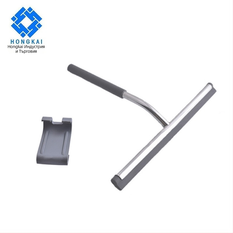 HK Неръждаема стоманена чистачка за прозорци със силиконов скребач, едностранна, 120 бр, домакински