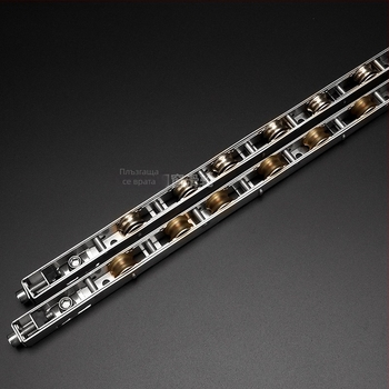 Ролка за плъзгащи врати от неръждаема стомана, модел HLL-E008, за врати и прозорци, витрини; стил: модерен минимализъм