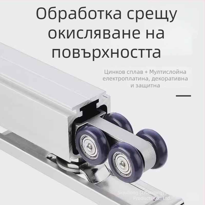 Двупосочен амортизиращ висящ лагер за плъзгащи врати – цинкова сплав; модел 4-27; натоварване 60–100 кг; за дървени врати; марка: SITAING