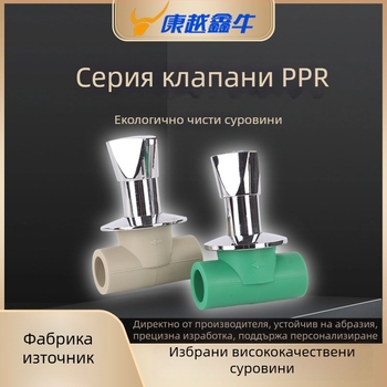 PPR клапан за водопровод със спирателен клапан и бързодействащ скрит клапан, меден шаров кран с двойно свързване, PPR gate valve, превключвател, фитинги за питейна вода