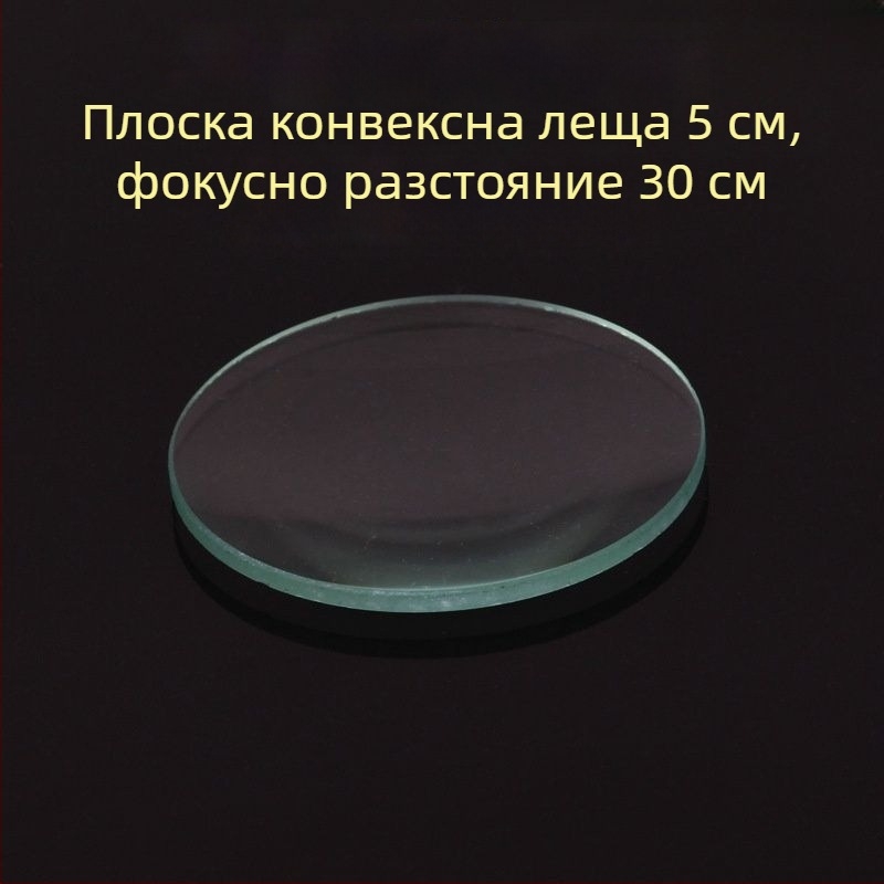 Оптичен учебен комплект за физика в средното училище: лещи биконвексни, планоконвексни и биоконкавни за експерименти