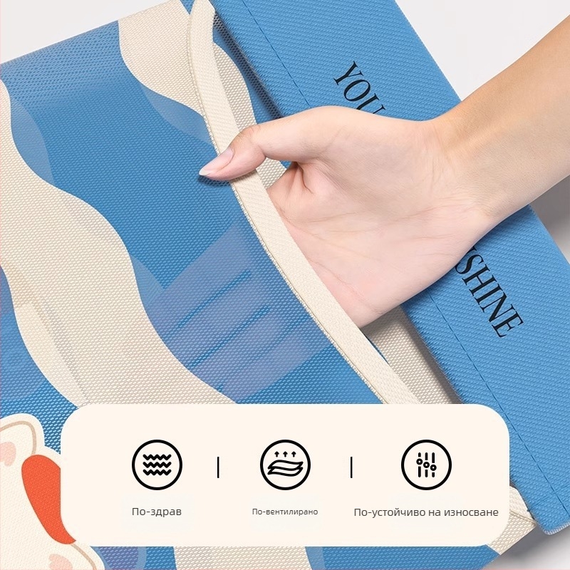 Стенно висяща мрежеста чанта за съхранение, полиестер, голям капацитет, мултифункционална