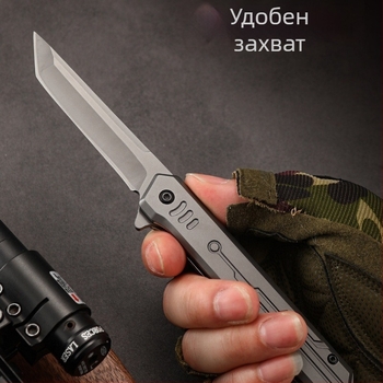 Сгъваем нож от неръждаема стомана с клин M390, механизъм за бързо отваряне, висока твърдост, къмпинг тактически нож