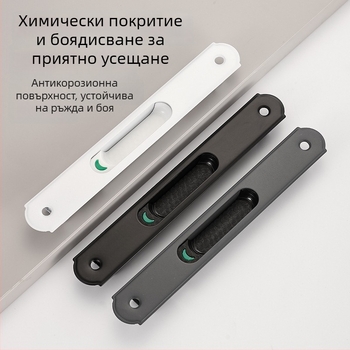 Ключалка с кука от неръждаема стомана, кръгла глава, едностранна и двустранна, електроплатирана повърхност, за балкон и плъзгащи врати