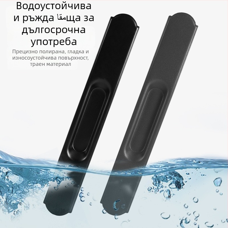 Ключалка с кука от неръждаема стомана, кръгла глава, едностранна и двустранна, електроплатирана повърхност, за балкон и плъзгащи врати