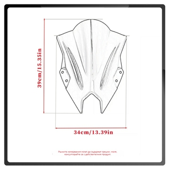 Df167 поликарбонатно мотоциклетно ветробран за Kawasaki Ninja 500 EX/SE (2024-2025)