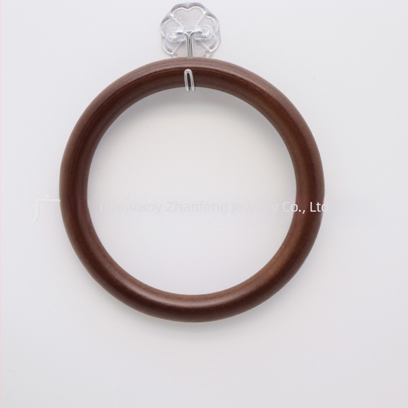 Плетена чанта с дървена пръстенова дръжка от дъб, едноцветна, аксесоар за багаж, функция за облекчаване на натоварването