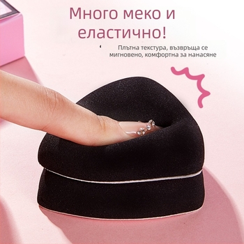 AFDF Комплект пудрени апликатори, мокро и сухо двойно използване, естествен спонж, триъгълна форма