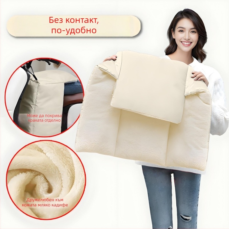 Зимна покривка за предното стъкло на електрически превозни средства с подплата от флис – нейлон, водоустойчива, разделен дизайн, подходяща за триколик, мотоциклет и електрически автомобил