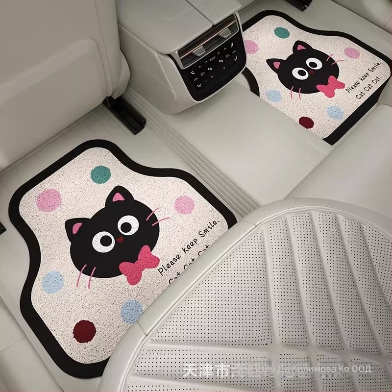 Карикатурни автомобилни подложки за пода – универсални, против замърсяване и износоустойчиви, материал: wire loop, персонализирани