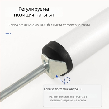 Пневматичен затварящ механизъм за врати; авиационна алуминиева сплав; Shenghong; модерен стил; подходящ за дървени врати, вътрешни врати, алуминиеви врати и противопожарни врати (Авиационна алуминиева сплав; Shenghong; модерен стил; за дървени, вътрешни, а