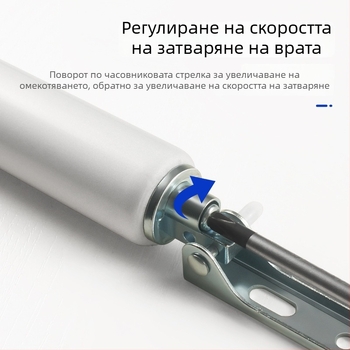 Пневматичен затварящ механизъм за врати; авиационна алуминиева сплав; Shenghong; модерен стил; подходящ за дървени врати, вътрешни врати, алуминиеви врати и противопожарни врати (Авиационна алуминиева сплав; Shenghong; модерен стил; за дървени, вътрешни, а