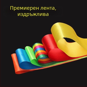 Гимнастическа лента с телескопичен прът от неръждаема стомана, сатен лента, железен повдигащ пръстен, за открито, модел 01, произход Zhejiang