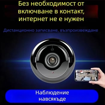 Smart камера за домашна сигурност с 1080p резолюция, нощно виждане, обхват 10-30 м, обектив 3,6 мм, управление чрез мобилно приложение (iOS)