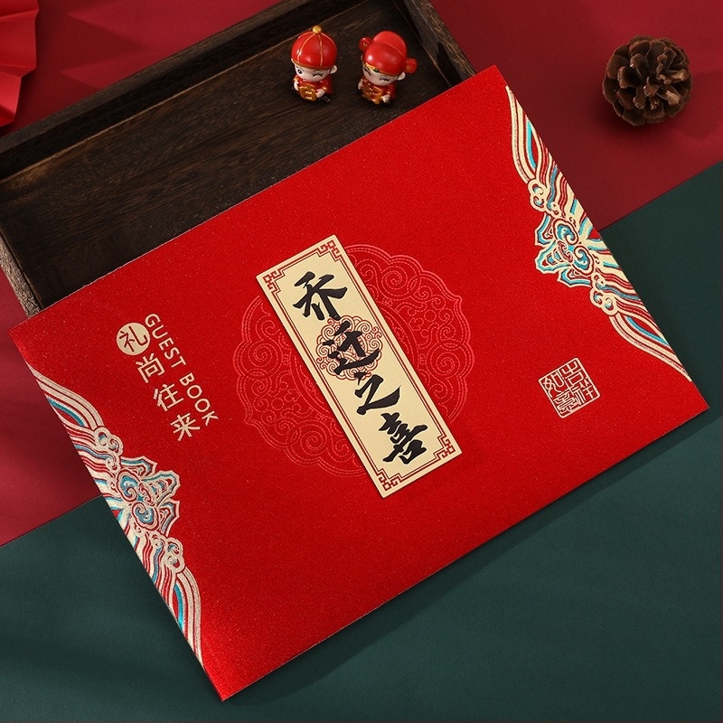 Сватбена книга за подаръци и подписване, хартия с блясък, опаковка OPP, марка Classical blue, подходяща за сватби