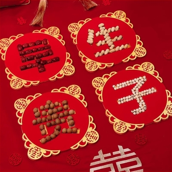 Сватбена украса за легло с дълбоки канали — комплект форми от KT дъска, Opp опаковка, за домашна употреба