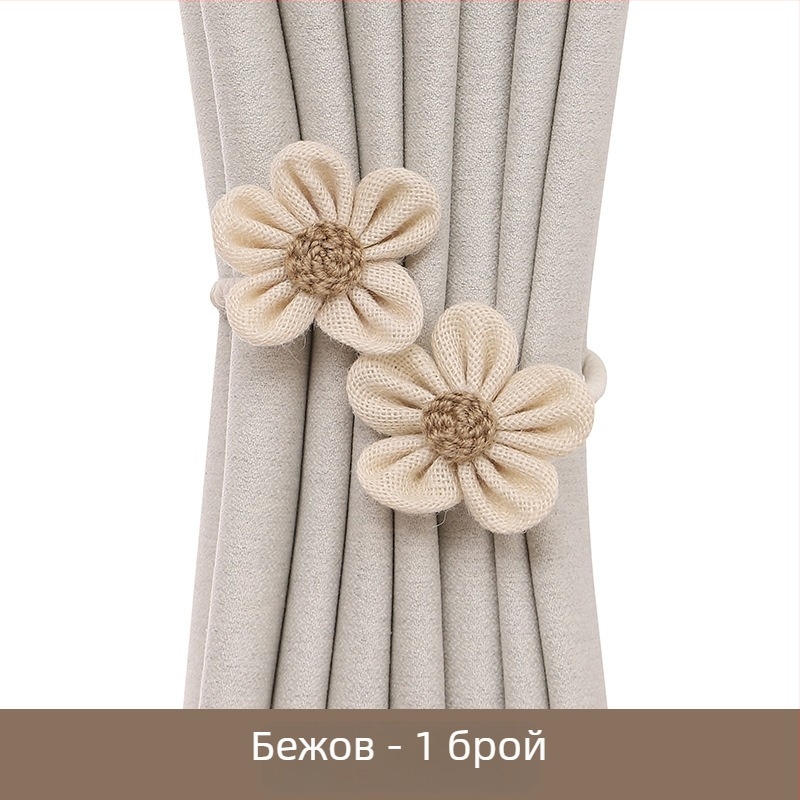 FY завесна лента – гъвкава, без пробиване, пасторален стил, памук и лен, без персонализация