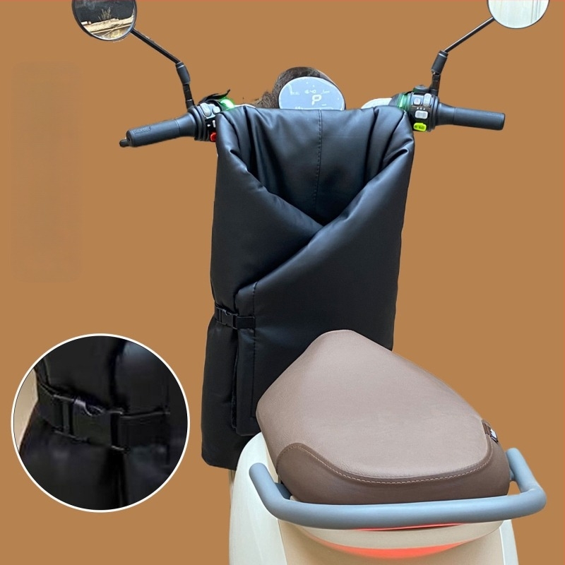 Зимно покритие за крак за електрически скутер и мотоциклет, подплатено флийсом, защита от дъжд, ръчно монтиране