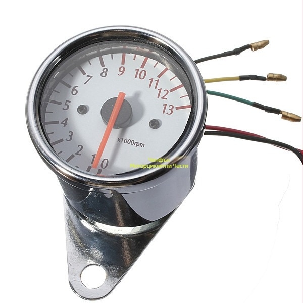 Мотоциклетен електронен тахометър CF-electronic tachometer с дигитален дисплей и стрелкови показания, ретро стил