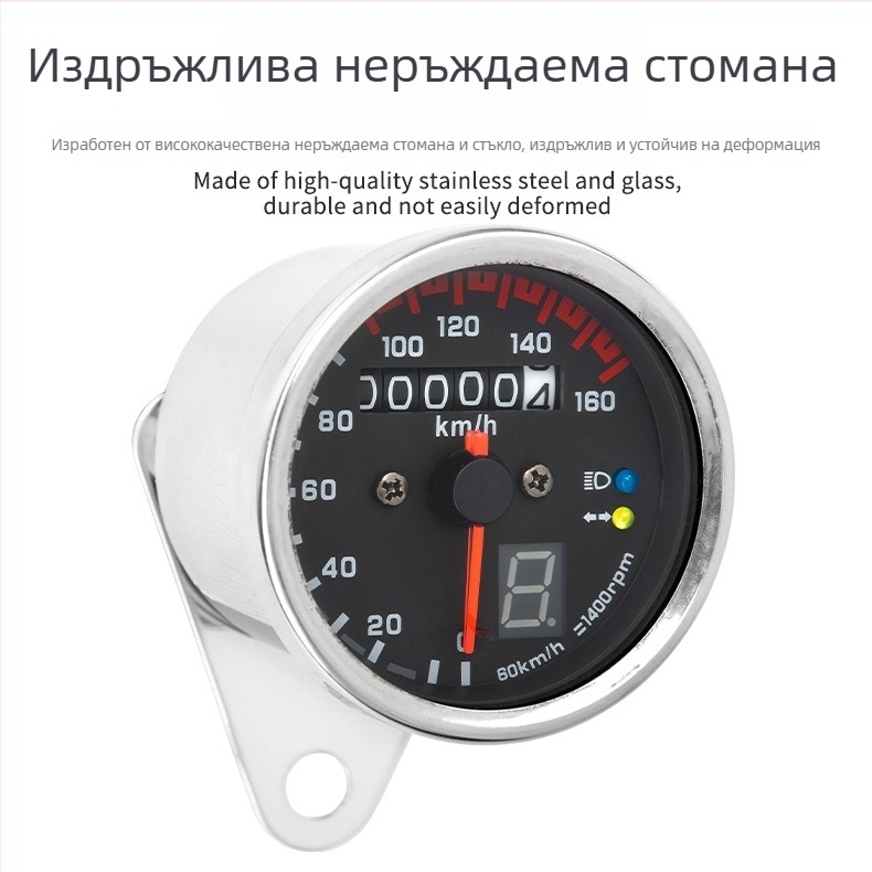 Индикатор за предавките за Harley-Davidson круизер с електронен тахометър и одометър, 12V