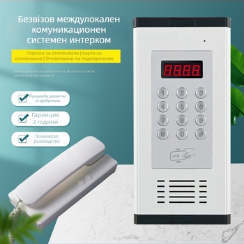 Домофонна система за жилищен комплекс с електронен контрол на достъпа – главно устройство и стандартна ключалка