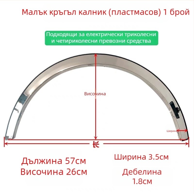 Декоративна лента за обрамление на колелото за триколесен мотоциклет