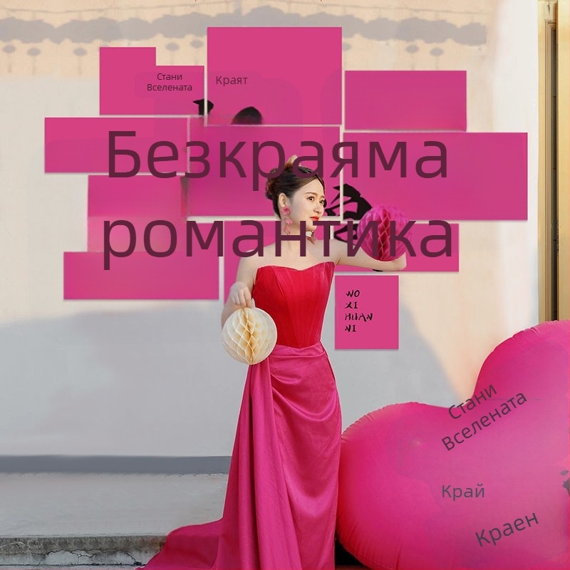 Сватбено оформление: 3D стенно стикер с двойно щастие, хартиен, опаковка OPP, марка Shu birch, за сватби