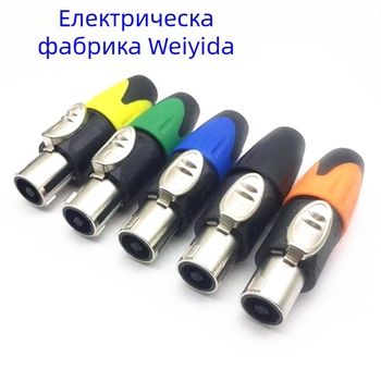 Аудио конектор за говорители, четири ядра, аудио/видео щепсел, пластмасов корпус (Четири ядра; аудио/видео щепсел; приложение за говорители)