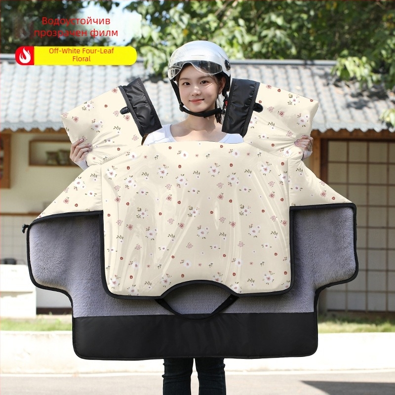 Xintengbo водоустойчива PVC покривка за предното стъкло на електрически превозни средства — едночастова конструкция, зимно издание, съвместима с триколики и електрически велосипеди