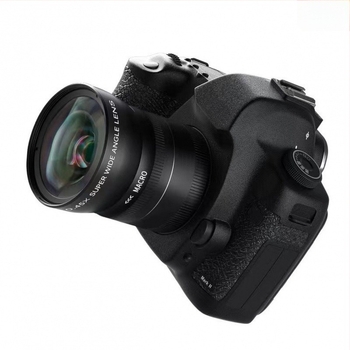 Широкоугълен макро обектив за DSLR с универсален монтаж, 120 мм фокусно разстояние, 0,45x увеличение, 58 мм филтър диаметър, 2 елемента в 2 групи, близък фокус 58 мм