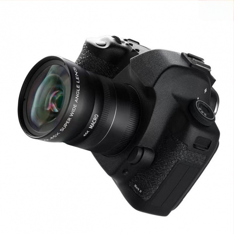 Широкоугълен макро обектив за DSLR с универсален монтаж, 120 мм фокусно разстояние, 0,45x увеличение, 58 мм филтър диаметър, 2 елемента в 2 групи, близък фокус 58 мм