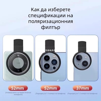Поляризационен филтър за мобилен телефон за висока резолюция — ND филтър, модел GZM