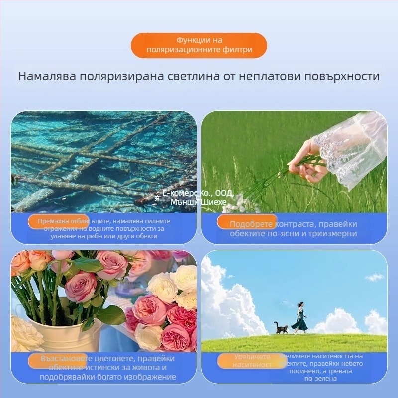 Поляризационен филтър за мобилен телефон за висока резолюция — ND филтър, модел GZM