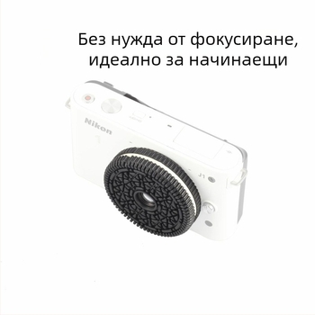 Nikon 1 монтаж, 32 мм f/10 pan-focus фиксиран обектив, за безогледални камери, тегло около 30 г