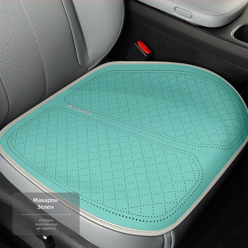 Автомобилна седалкова подложка за всички сезони, тричастен комплект, неплъзгаща се текстилна материя от полиестер и PET, дишаща през лятото, термоизолация през зимата
