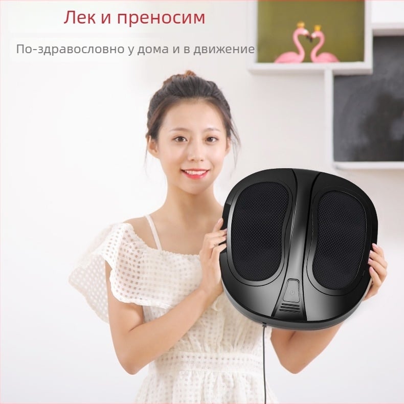 Масажор за крака с безжично дистанционно управление, таймер, месене, интелигентно нагряване, вибрация и въздушно налягане