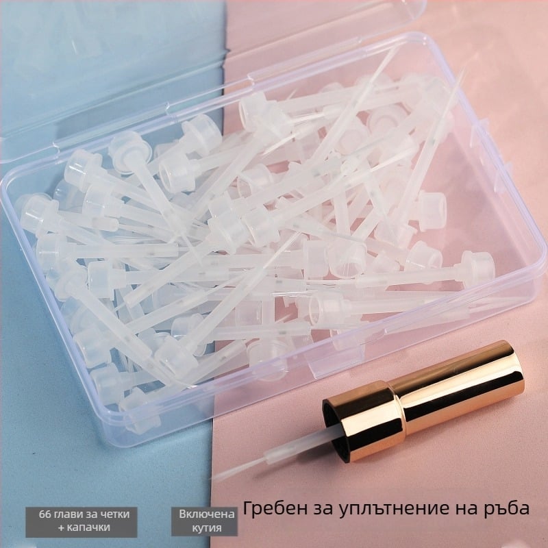 Feather комплект сменяеми глави за четка за гел лак – професионален пластмасов комплект за маникюр, нетно съдържание 100