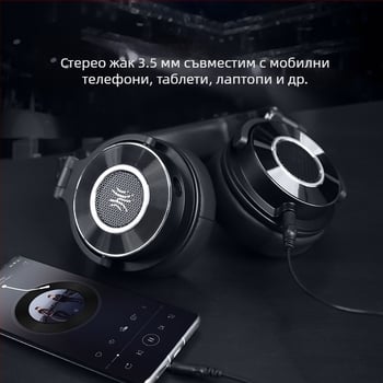 Жични студийни слушалки с микрофон, тричастотно балансирани, 20–20 kHz, 38 Ω, 3,5/6,5 мм прав щепсел