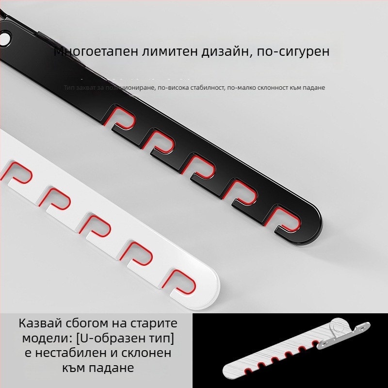 Детски заключващ механизъм за прозорци – без пробив, ветроустойчиво закрепване, ограничител за вътрешно/външно отваряне с кука и копче – универсален модел