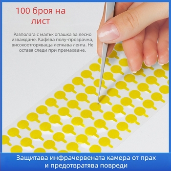 Защитно фолио за предна и задна камера, антипрах лепило, удебелено, устойчиво на високи температури, едно листче с 100 лепенки