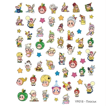 Стикер за маникюр – 3D релеф със звезди в карикатурен стил за DIY украса на телефонен кейс (Пластмаса; Карикатурен модел; Прост стил; За обикновени потребители)