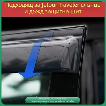 Дъждовен дефлектор за прозореца Jetour Traveler — гума, марка An Ruicheng, без персонализация