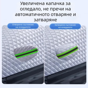 Master's Crown Предна покривка за предното стъкло на автомобила, дебел Oxford плат, телескопично монтиране, универсално съвместимо