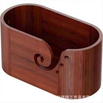 Дървена кутия за съхранение на прежда за бюро – без капак, може да се подрежда, персонализирано лого