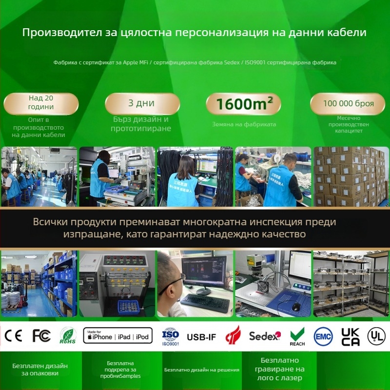 USB-C към Micro USB кабел за данни, USB 3.2 Gen, 10Gbps, 60W бързо зареждане, алуминиева глава, найлонова оплетка