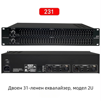 Wadeland професионален еквалайзер за KTV — двойно 31-полосен, 220V, 3 кг