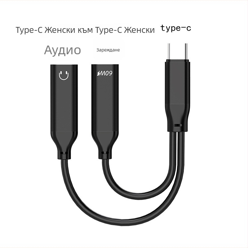 FLITOP Аудио адаптер Type-C към 3,5 мм, модел C-to-C+3.5, съвместим с Samsung, Huawei, Apple iPhone 15 и други USB-C устройства